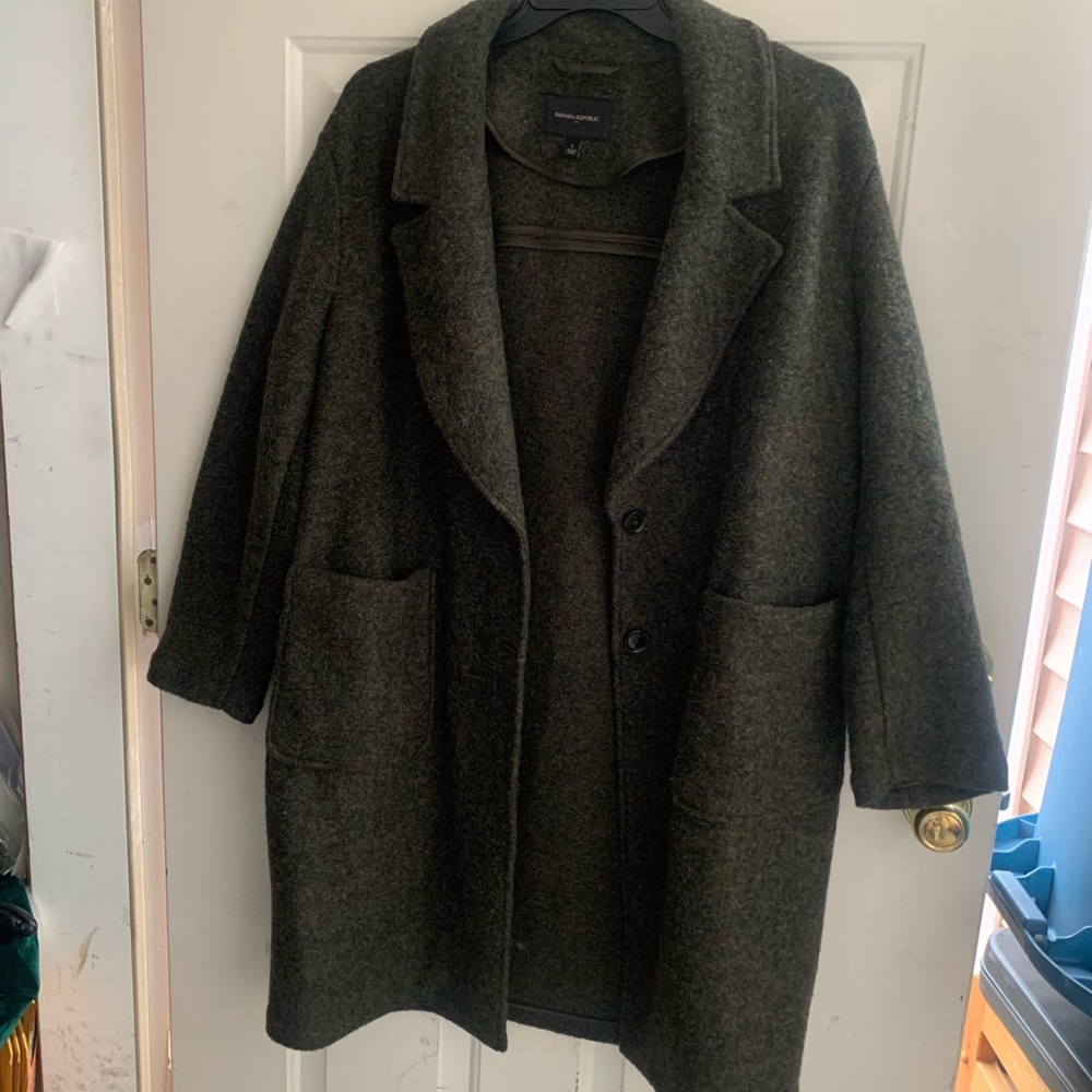 Banana Republic Charcoal Trench Coat